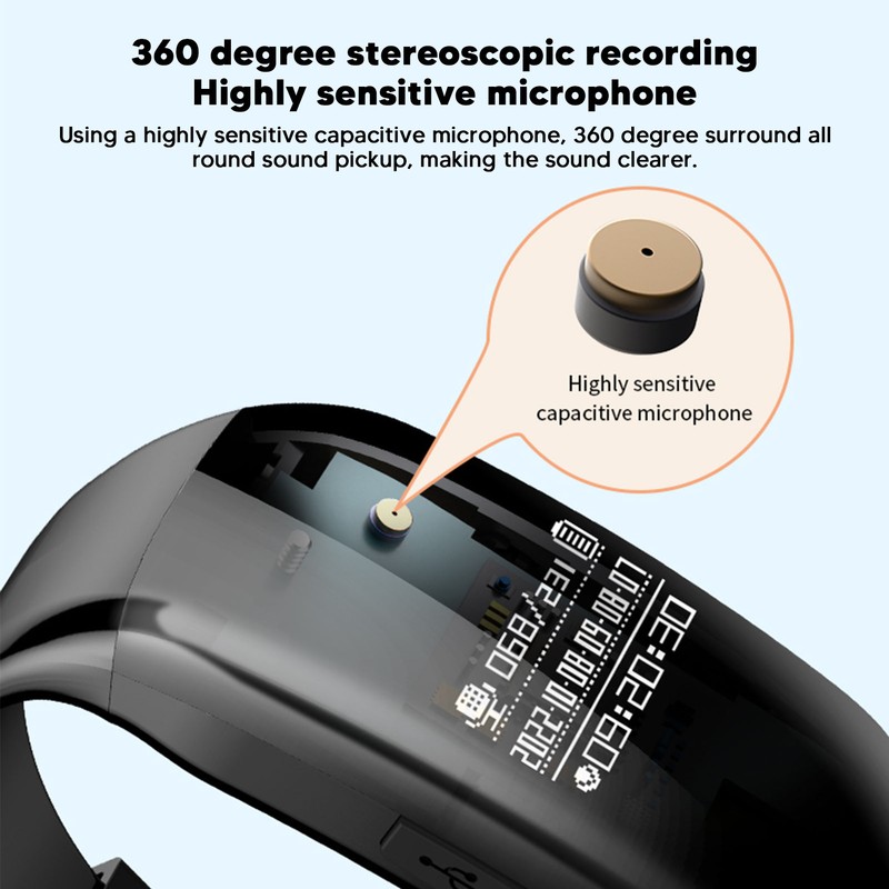 Digital Voice Recorder Watch HD Noise Reduction Voice Activated Recorder