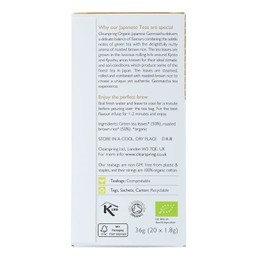 Clearspring Organic Japanese Genmaicha - 20 Tea Sachets