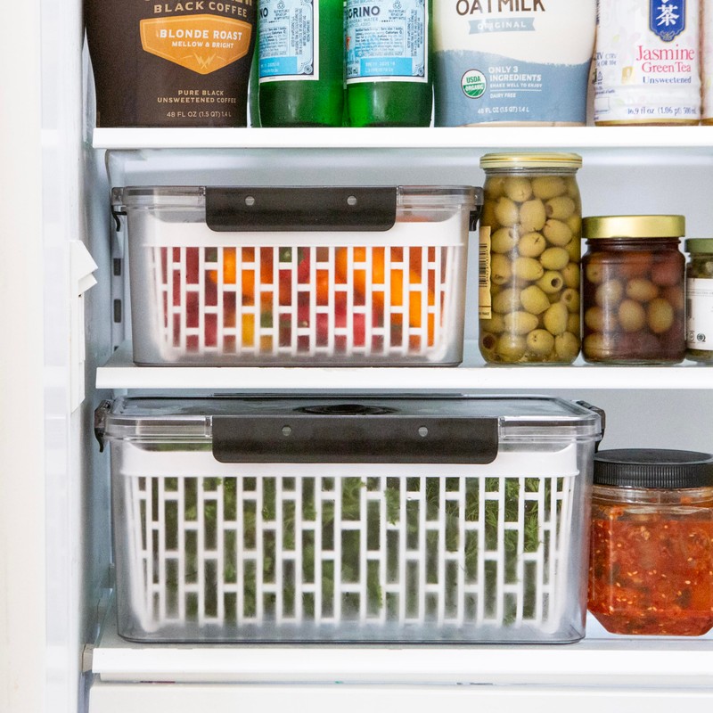 Oggi Produce Containers for Fridge with Time Tracking - Ideal
