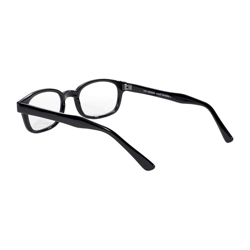 Pacific Coast Original KD's Biker Sunglasses (Black Frame/Clear Lens)