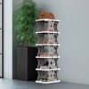 NewHome Small 6 Tier Foldable Corner Narrow Vertical Shoe Rack