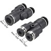 sourcing map Plastic Connect Y Splitter Push to Tube Fittings