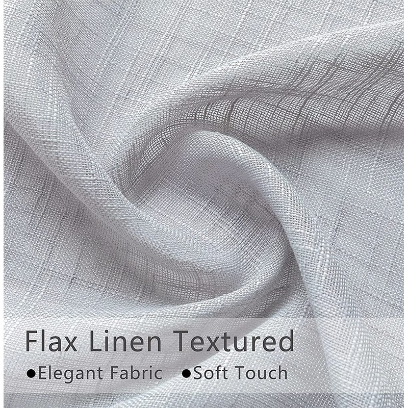 XTMYI - Cortinas transparentes (63,5 x 76,2 cm), color gris