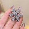 20 Pcs Sparkly Rhinestone Snowflake Hair Clips for Women,Silver Decorative