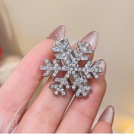 20 Pcs Sparkly Rhinestone Snowflake Hair Clips for Women,Silver Decorative Winter Xmas Hair Pins Hair Barrettes, Cute Hair Clips Christmas Hair Accessories (1.18 inch)