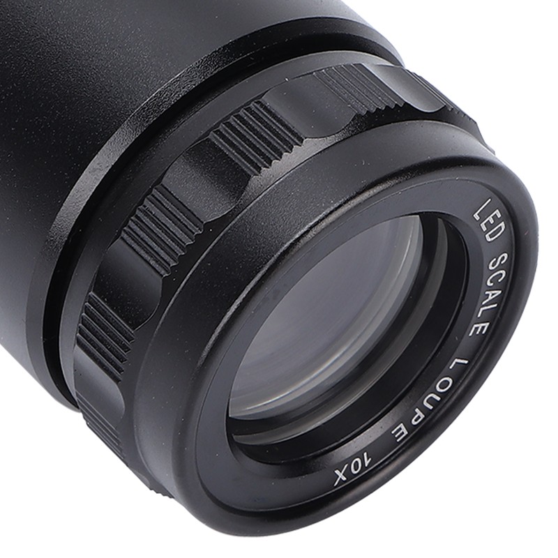10X Loupe Measuring Magnifier 6LED Illuminated Jewelry Magnifying Glass USB