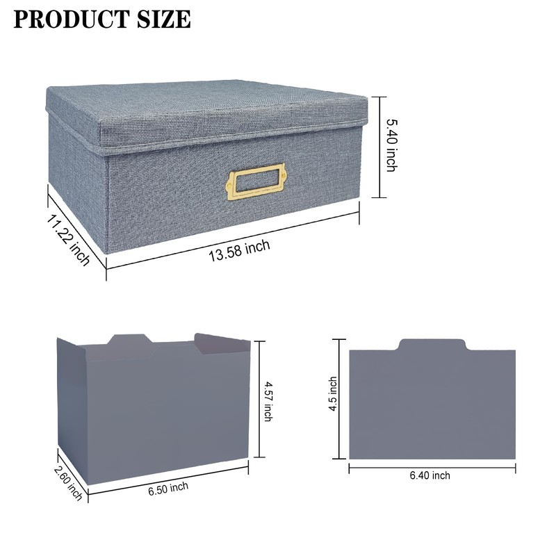 Sprsthai Linen Photo Storage Box – Holds 1700 Photos, 24