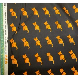 RILEY BLAKE - OLD MADE #C10599 - CAT STAMP- BLACK BY J. WECKER FRISCH-BY THE YD