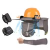 Hard Hat Sun Shade with Solar Fans Compatible for Milwaukee/Studson/Klein