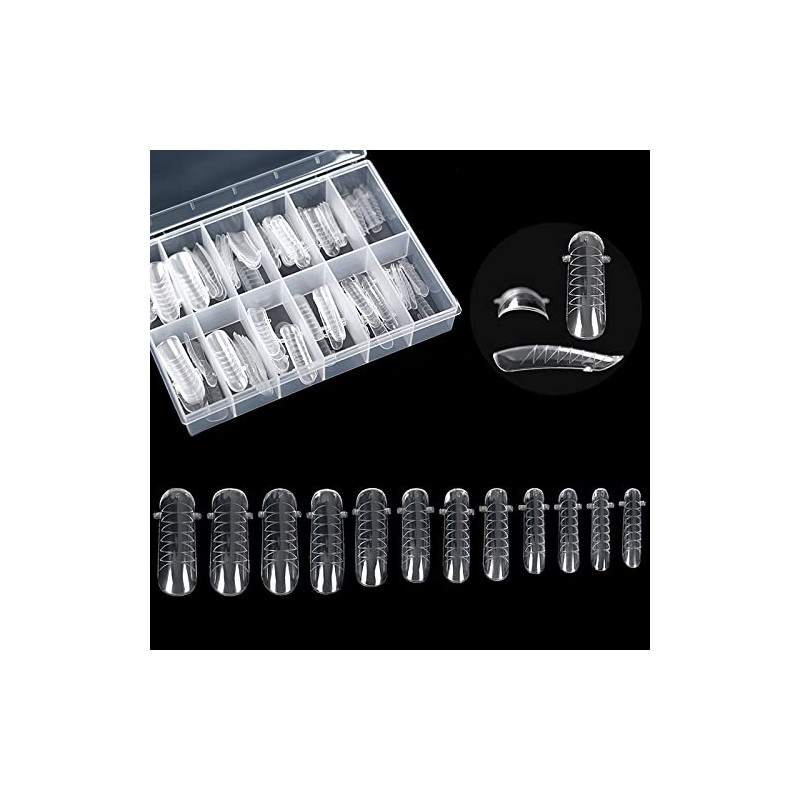 KADS 120PCS Clear Full Cover Dual Nail System Form UV