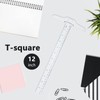 Kyuionty Junior T-Square Plastic Transparent T-Ruler 30cm/ 12 Inch for