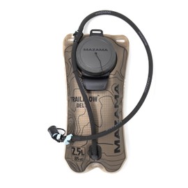 Mazama Trailflow Delta Tactical Insulated Hydration Reservoir with Insulated Tube. Military-Grade, BPA-Freee, Taste-Free Materials. Large 88mm Fill Port with Rubber Grip Twist Cap. 2.5L/85oz.