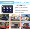 3 Gang Switch Panel On/Off Toggle Switch Panel Waterproof 12