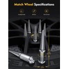 MIKKUPPA M14x1.5 32PCS Spike Lug Nuts, Replacement for Chevy Silverado