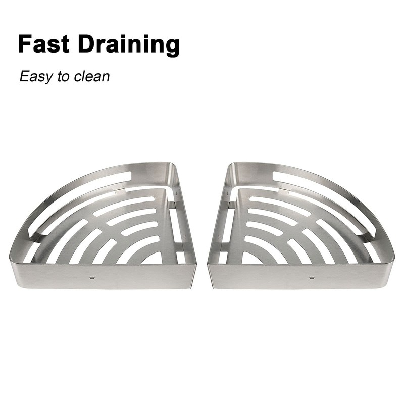 NearMoon Bathroom Shower Caddy 2 Pack, No Drill 304 Stainless