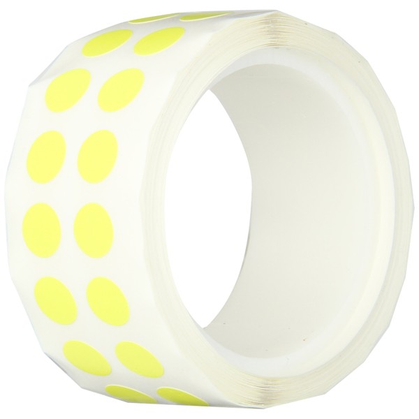 Diversified Biotech Tough-Spots T-Spots-Y Polyvinyl Label, 3/8" Diameter, Yellow (Roll