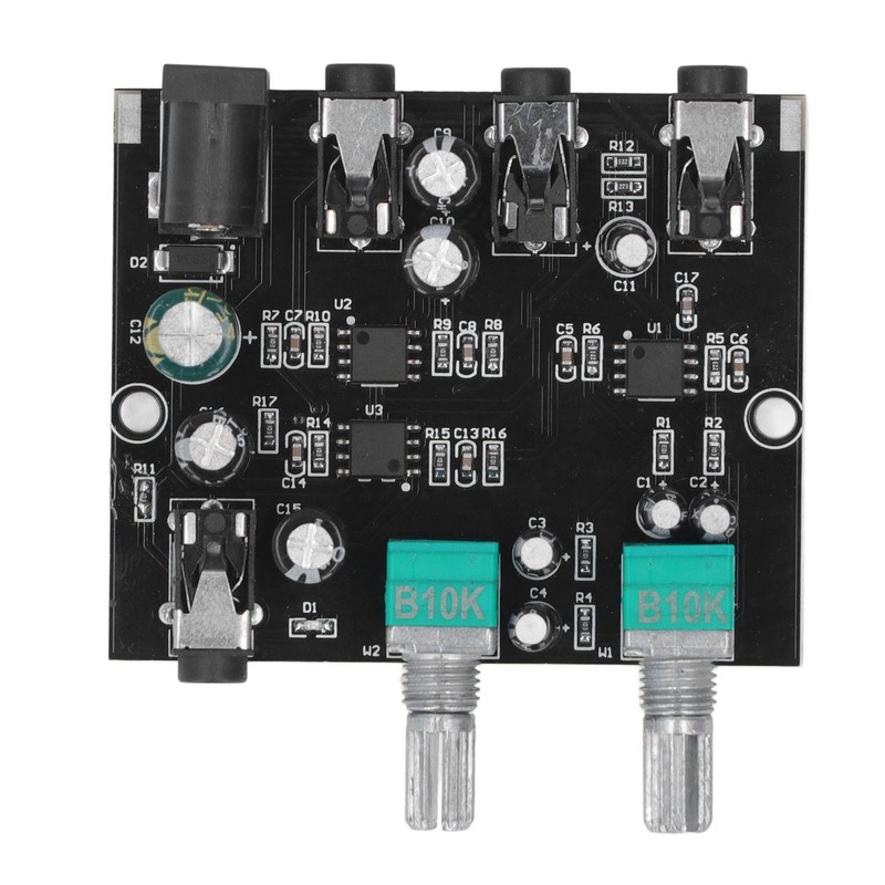 2 Channel Sound Mixer Low Noise Volume Adjustable 2 in