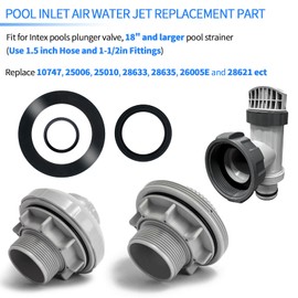 25076RP Washer and Hose O-Ring Gasket Compatible with Intex Pool Parts and Accessories, Hose washers and O Ring fit for 1-1/2in Fittings(Plunger Valve, Strainer and Nozzle) -10745, 10262 and 10255