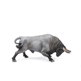 Deqube 90110102 Bravo Cárdeno Bull Figurine, Grey, 16 x 6.5 x 7.7 cm