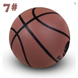 Grooved Silent Basketball Size 7# Men/Women/Children Indoor Dribble Practice Bounce Quiet Soft Airless
