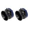1 Pair NAB Hub Adapters Polished Aluminum Alloy Universal Loading