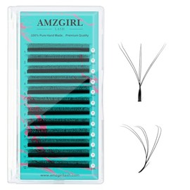 Cashmere Volume Eyelashes, 6DW Prefabricated Eyelash Extension, Fast Blooming Volume Eyelash Extension, Mixed Tray/Single Length, C Curl for Eyelash Technicians (11 mm)