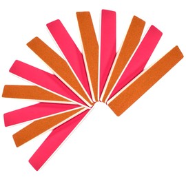 Set of 12 Dual-Sided Coarse & Fine Grit Nail File Emery Board Individual Case Cushioned Easy Grip Filing Smoothing Polishing Finishing Nails 4.25” Travel Size TSA Approved