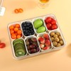Amersis Divided Snackle Box with Handle Food Serving Tray Charcuterie