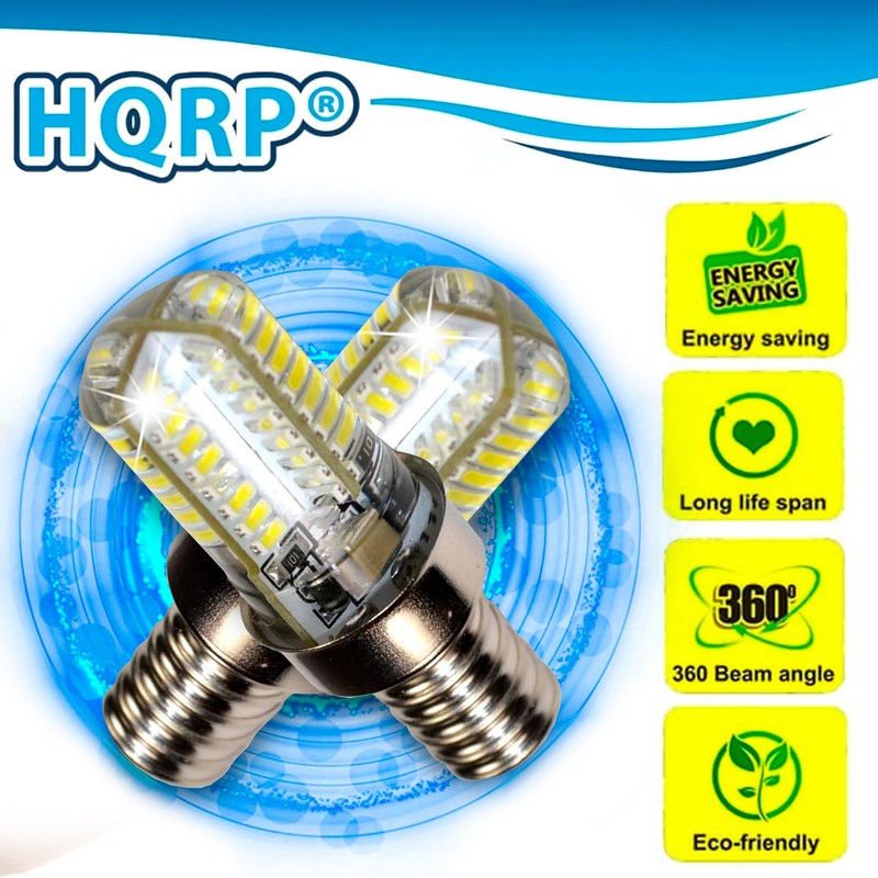 HQRP 4-Pack E12 Base 64 SMD3014 LED Light Bulbs AC