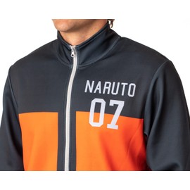 Bioworld Naruto Shippuden Mens' Uzumaki Symbol Team 07 Costume Jacket, Large