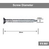 TERF® Drywall Screw with Reverse Thread Gimlet Point Screws Zinc