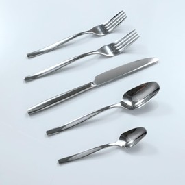 LIDEYING Grace Premium Silverware Set for 4 – 20-Piece Stainless Steel Flatware, Durable 18/0 Stainless Steel Utensils, Rust-Proof & Dishwasher Safe, Modern Tableware for Home & Dining (20)