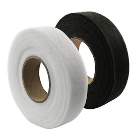 NX Garden 2 Rolls Hem Tape No Sew, Fabric Fusing Tape Iron On, Adhesive Hem Tape Iron-On, Double Sided Tape for Pants Clothes Jeans DIY Garment Sewing Accessories 70 Yards 2.5cm (Black + White)