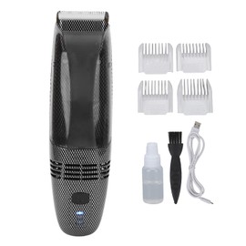 YUYTE Hair Trimmer USB Vacuum Trimmer Kit with Powerful Automatic Hair Suction for Beards Facial Hair Stubble Hair Clipping Lithium Ion Powered Electric Shaver with 4 Guide Combs