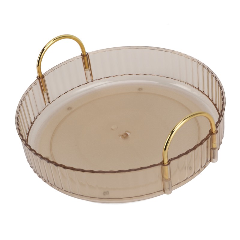 Round Storage Tray 360 Degree Rotating Waterproof Clear Desktop Organizer