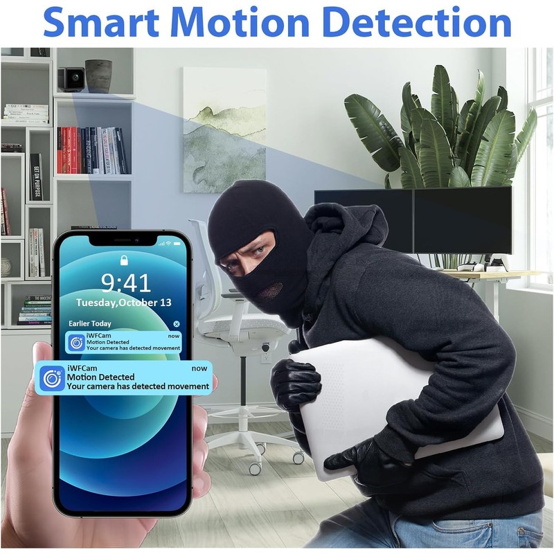 Wireless Home Camera Mini WiFi Security Camera 2K Small Cameras