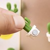6Pcs White Fridge Magnets, Cute Cactus Sticker Magnet Stickers, Whiteboard