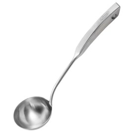 Soup Ladle, [Rustproof, Integral Forming, Durable] Newness 304 Stainless Steel Soup Pan Ladle with Vacuum Ergonomic Handle, Comfortable Grip Design Spoon Soup Ladle for Kitchen, 13.46 Inches