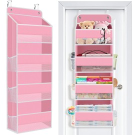 Over the Door Organizer, 4 Large Pocket Hanging Storage with 40lb Capacity