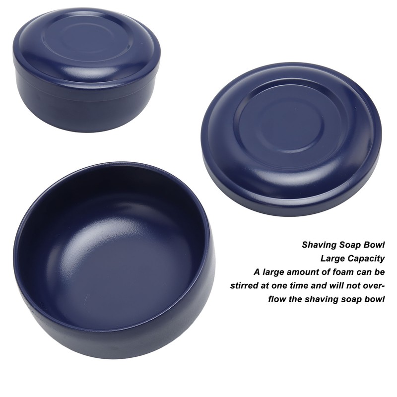 Men Shaving Soap Bowl Dark Blue Wide Mouth Easy To