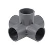 sourcing map 5-Way Elbow PVC Pipe Fitting Furniture Grade 32mm