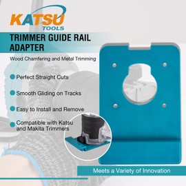 KATSU Tools Guide Rail Adapter Fits 18/21V Cordless Electric KATSU and Many Other Brand Trimmer Routers Guide Rail Router Edge Milling Adapter