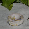 Moroccan Ashtray Medium Marbled Lime Green Yellow, Blue and White