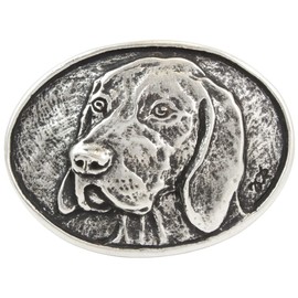 BELTINGER Belt Buckle German Short Hair 4.0 cm Buckle Interchangeable Buckle Belt Buckle 40 mm Solid for Hunting Outfit, Antique silver