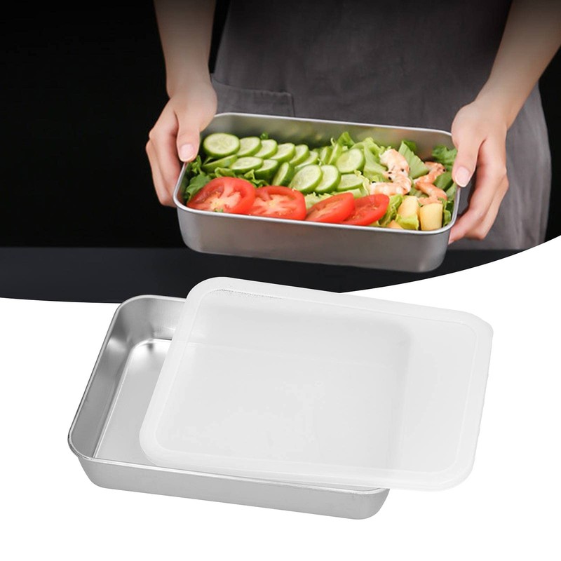 QANYEGN Stainless Steel Deep Baking Pan, Square Baking Brownie Pan