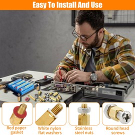 680 Pieces M2.5 Brass Male Female Hex Spacer with Storage Case, PCB Motherboard Screws Nut Spacer Sleeves, Threaded Column Spacer Assortment Kit for Electronics, Electrical Appliances Accessories
