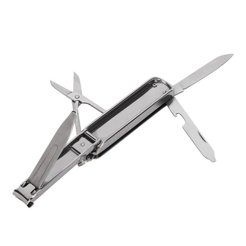 Outdoor Multi Functional Portable Nail Scissors Folding Stainless Steel Nail