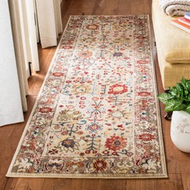 Safavieh Kashan Collection KSN303K Traditional Oriental Runner, 2'6" x 8' , Beige / Taupe
