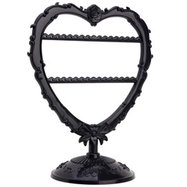 OkidsMall Heart Earrings Holder Small Organizer Display Stand (Black)