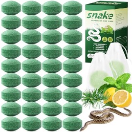 36 Pack Natural Snake Repellent, Snake Repellent for Outdoor Yard Garden House | Long-Lasting Protection | Safe for Dogs and Children, Dark Green